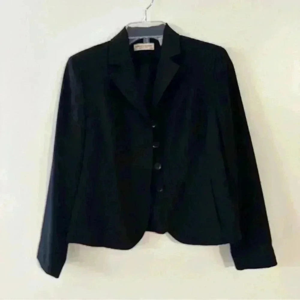 Valerie Stevensā Separates Blazer Padded Shoulder Womens Size 4 Petite Black
